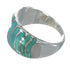 Turquoise Inlay Jewelry Silver Southwestern Ring Size 5-1/4 AX93083